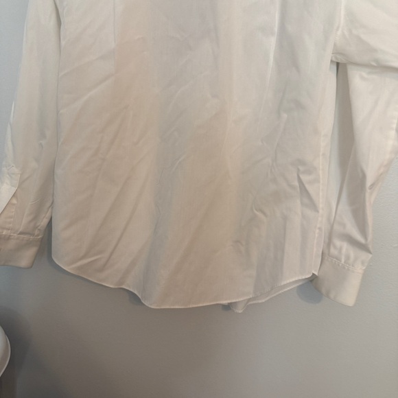 Foxcroft White Dress Shirt Crisp Long Sleeve 6 Petite Button Down - Picture 8 of 8